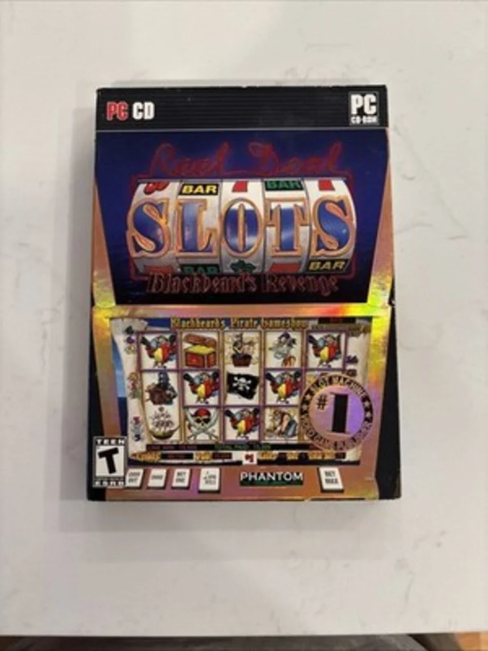 Y2K Reel Deal Slots: Blackbeard's Revenge PC CD Game with Manual & Cover Tested